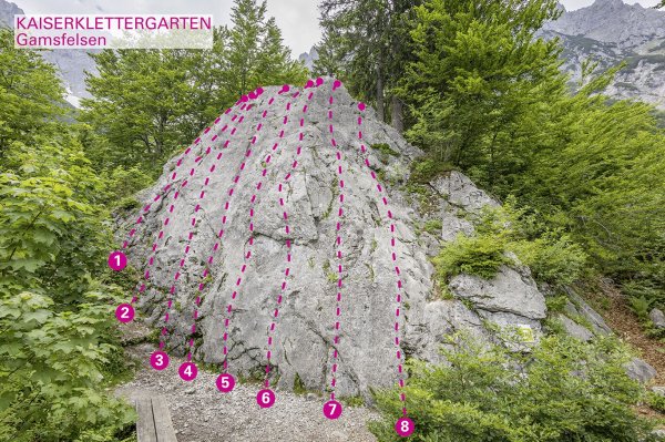 Ellmau_Topo Kaiserklettergarten_Gamsfelsen_Wilder Kaiser