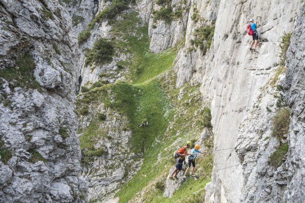 Ellmau_Klettersteig Klamml_Zwei-Seilbrücke_Wilder Kaiser
