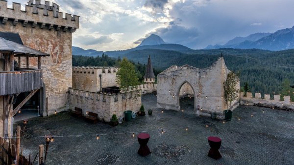 Biergarten von oben
