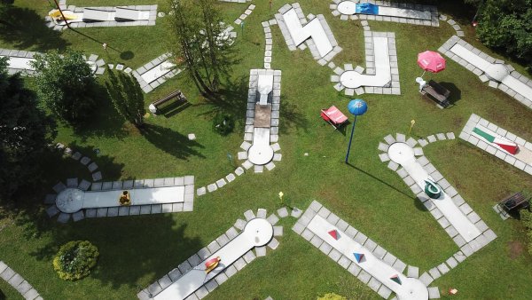 Mini golf and Pit-Pat course at lake Wildsee